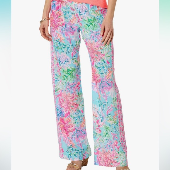 NWT lily pulitzer Bal Harbor Palazzo in Blue Oasis - Picture 5 of 7